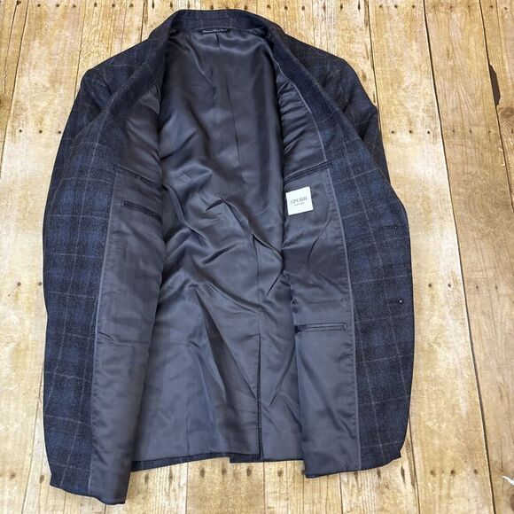 Spurr Windowpane Sport Coat Blazer Wool Size 40S - Picture 4 of 8